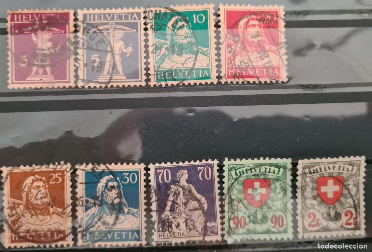 Sellos: Serie de sellos usados de Suiza 1924-27