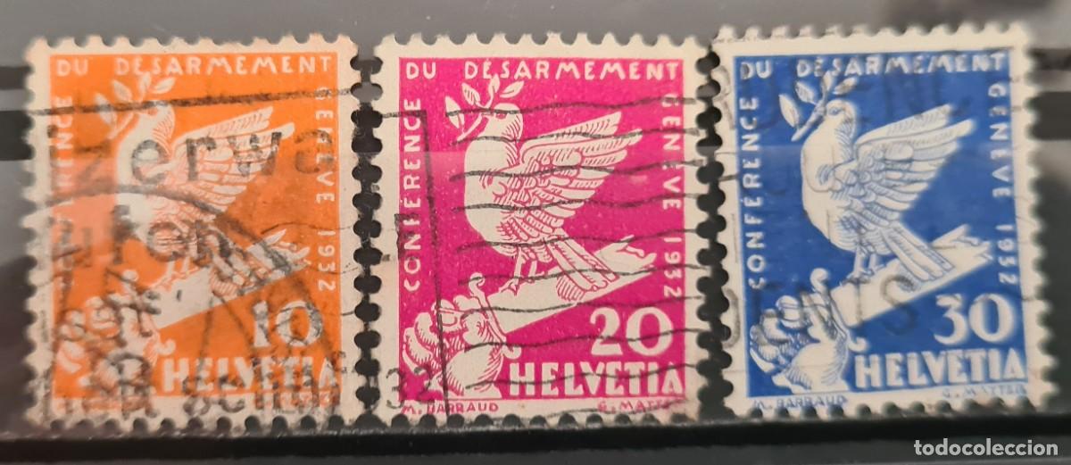 Sellos: Serie de sellos usados de Suiza 1932: Conferencia de desarme en Ginebra