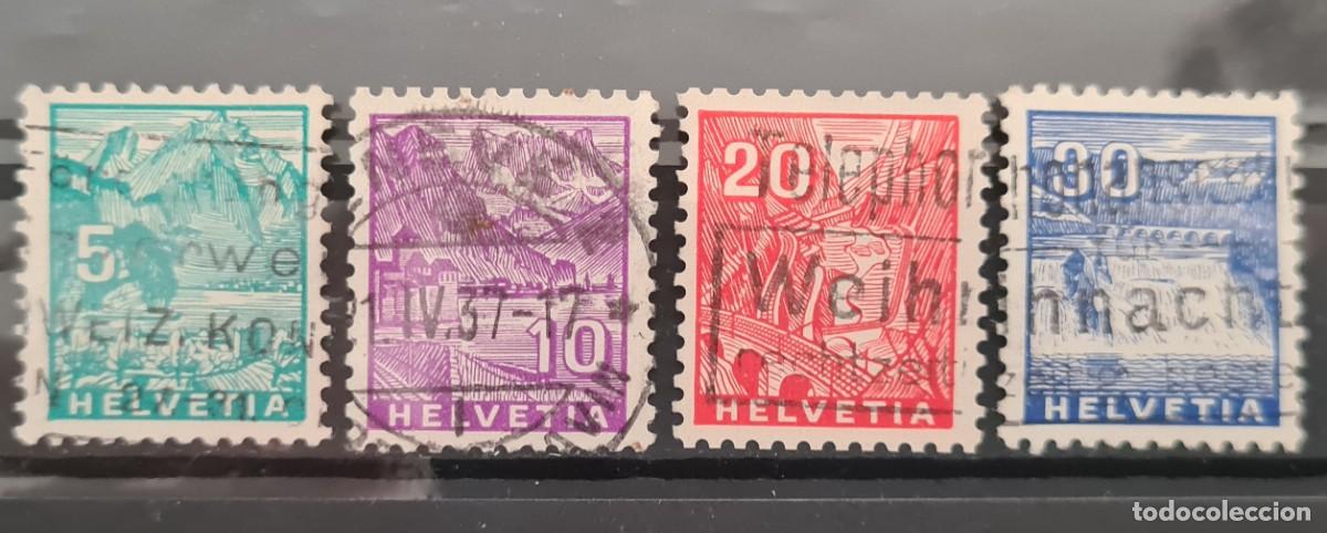 Sellos: Serie de sellos usados de Suiza 1934