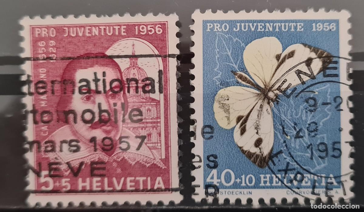 Sellos: Serie de sellos usados de Suiza 1956: sobretasa pro-juventud