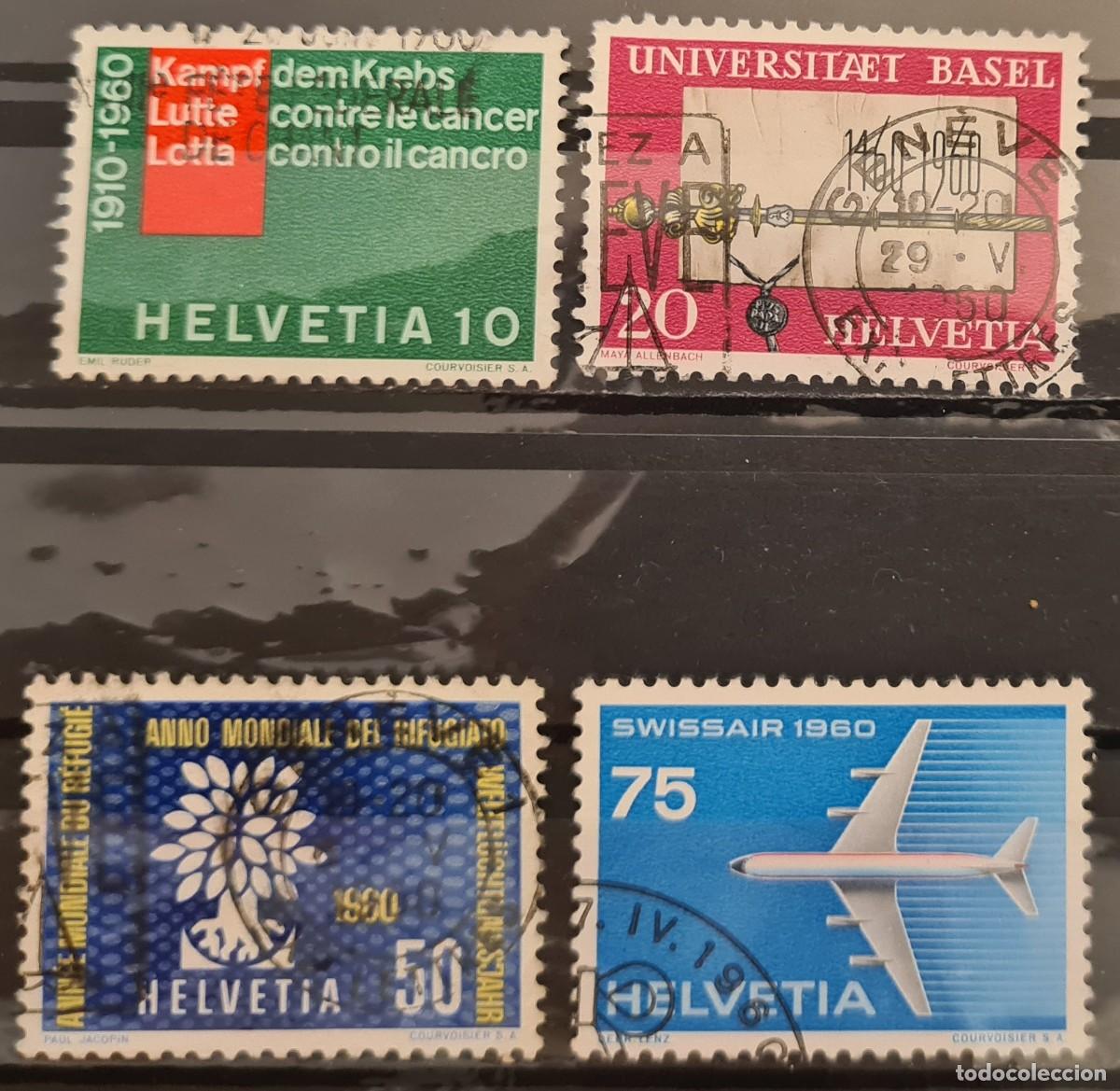 Sellos: Serie completa de sellos usados de Suiza 1960: serie de propaganda