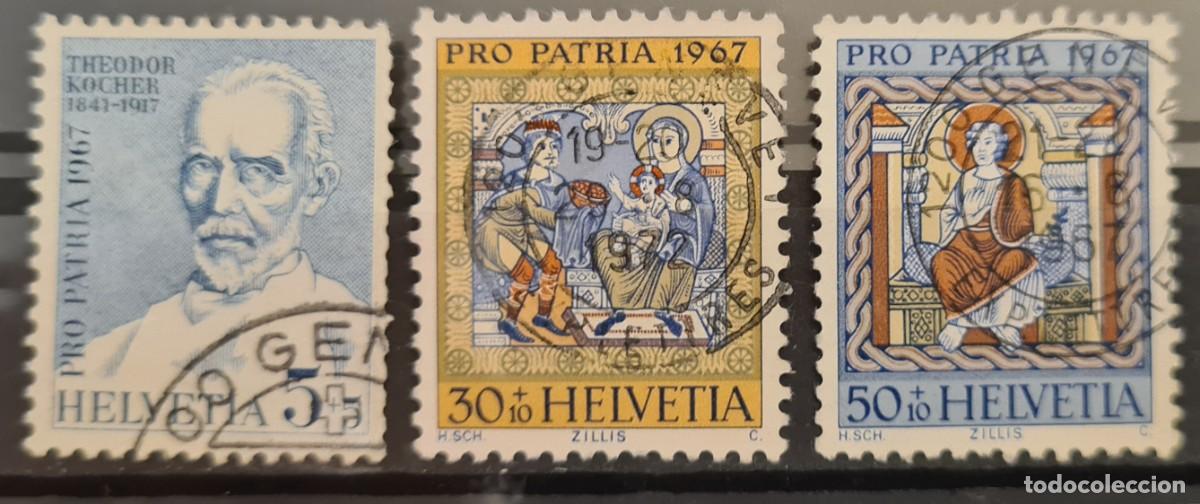 Sellos: Serie de sellos usados de Suiza 1967: pro-patria