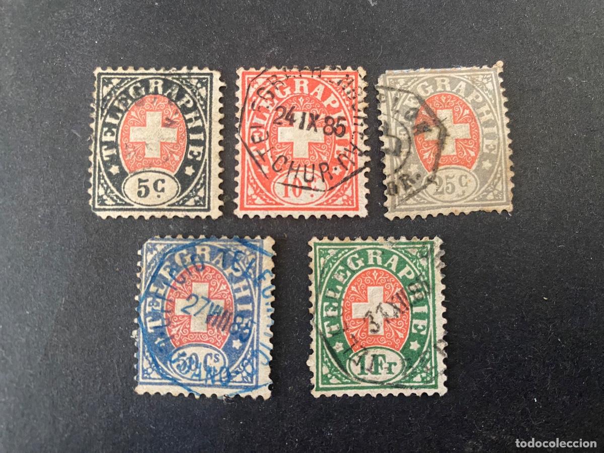 Sellos: Suiza, 1881 sellos de Tel&eacute;grafos