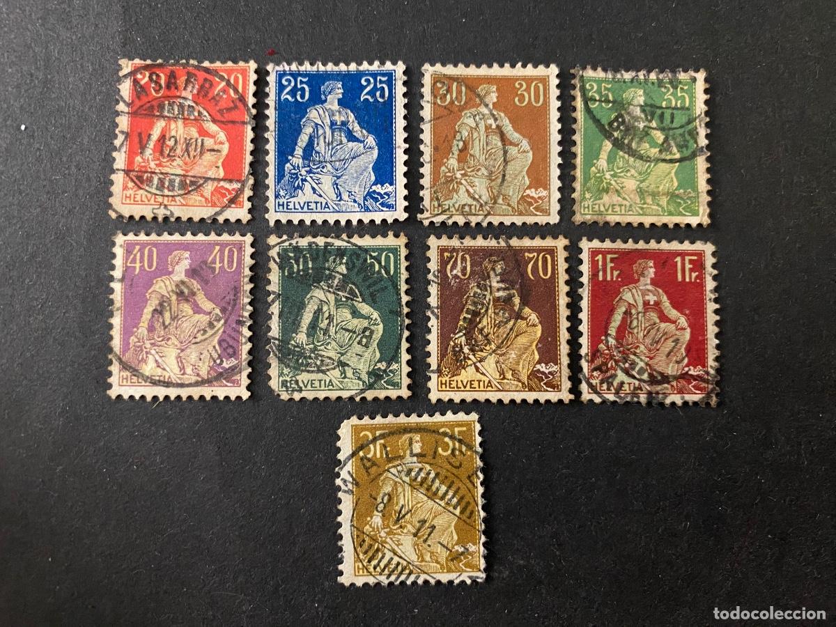 Sellos: Suiza 1908 serie completa
