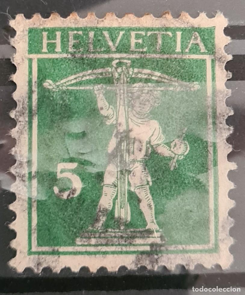 Sellos: Sello usado de Suiza 1909: Walter Tell