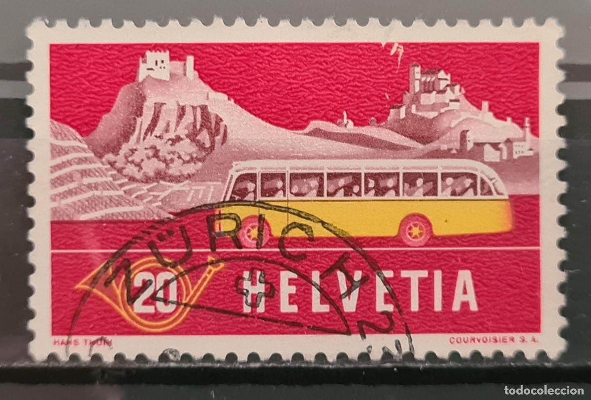 Sellos: Sello usado de Suiza 1953: Valais en verano