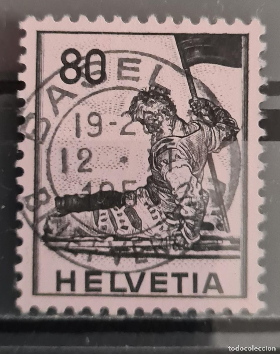 Sellos: Sello usado de Suiza 1958-59: de la serie hist&oacute;rica de 1941