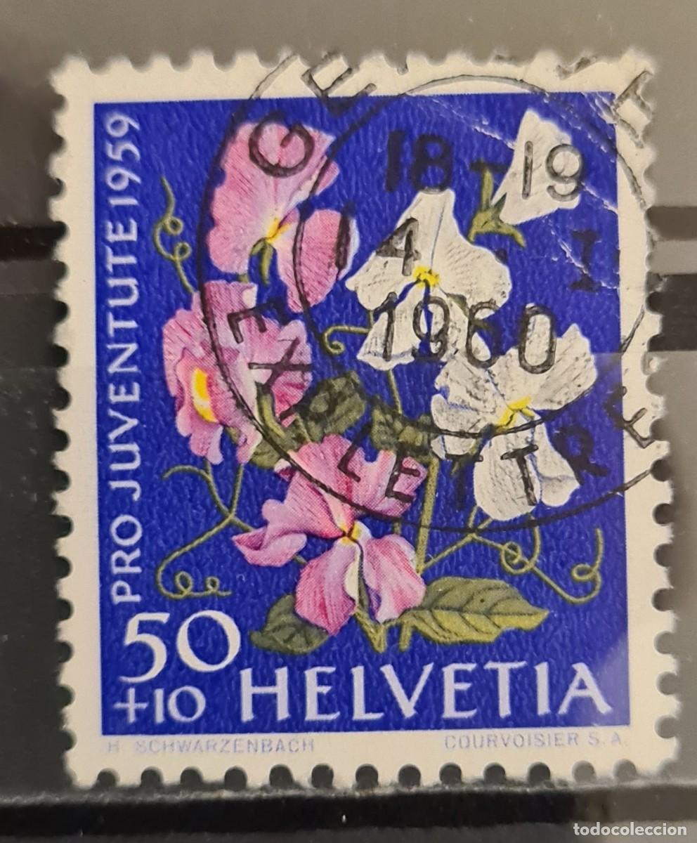 Sellos: Sello usado de Suiza 1959: sobretasa pro-juventud