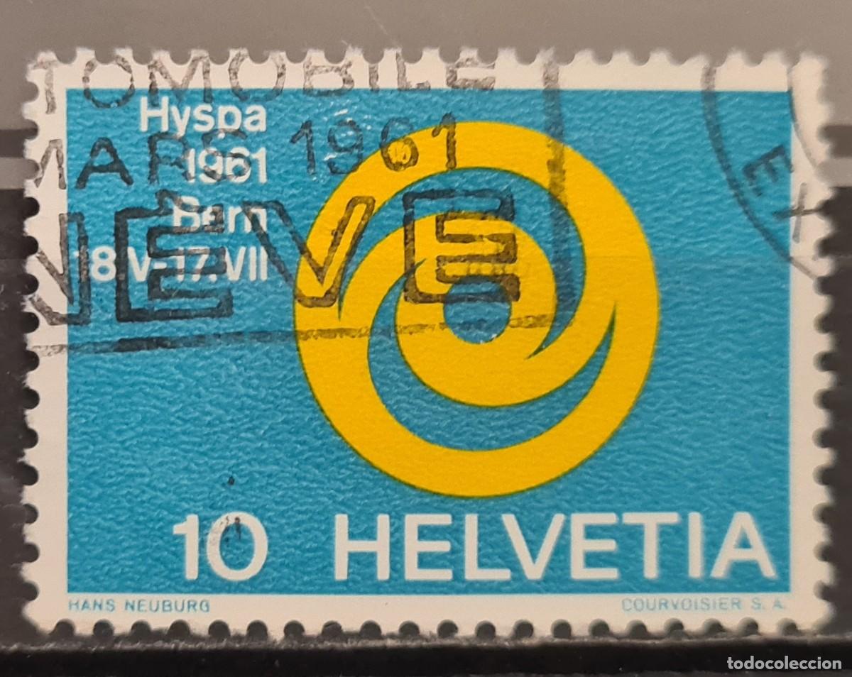 Sellos: Sello usado de Suiza 1961: Hyspa, exposici&oacute;n de la higiene y el deporte, Berna