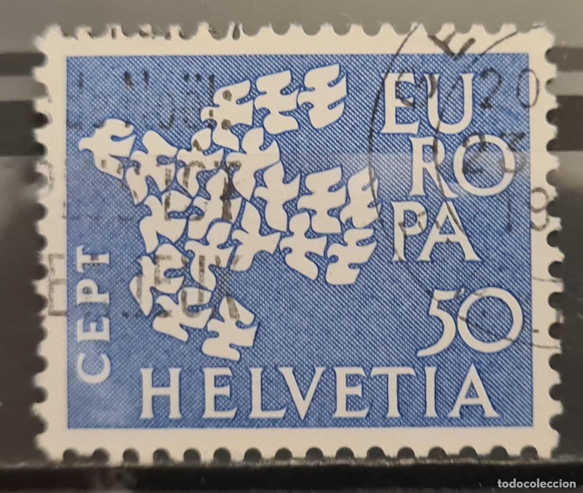 Sellos: Sello usado de Suiza 1961: Europa