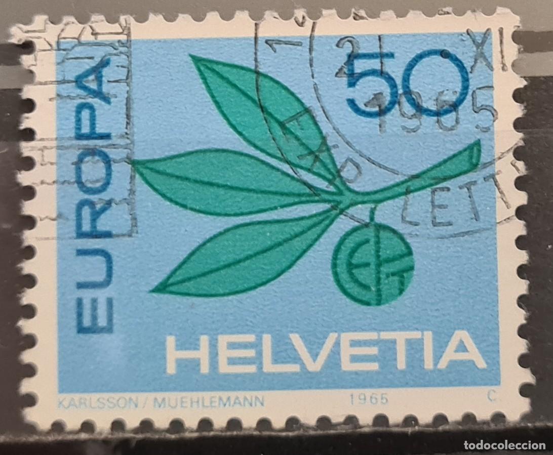 Sellos: Sello usado de Suiza 1965: Europa
