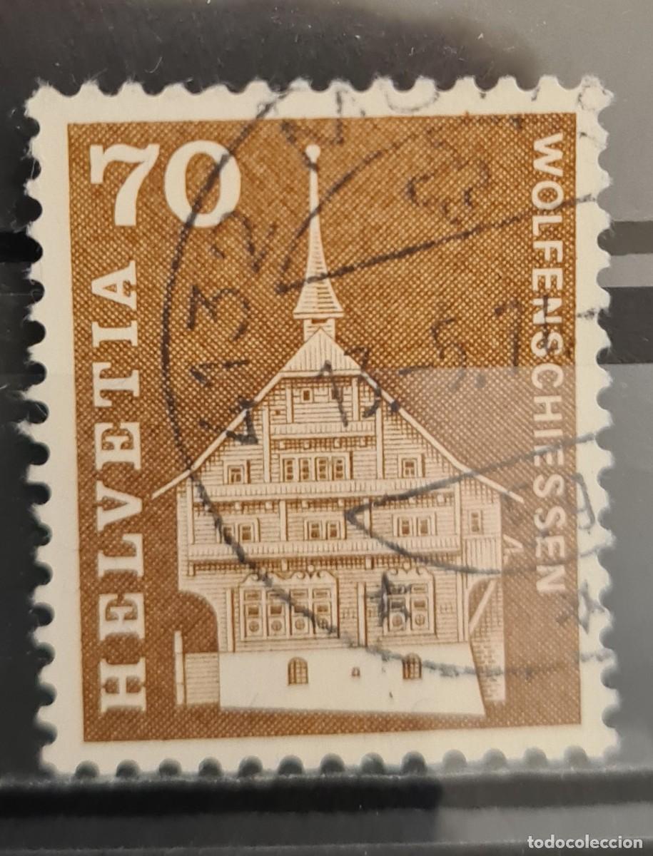 Sellos: Sello usado de Suiza 1967: Casa del Caballero Lussy