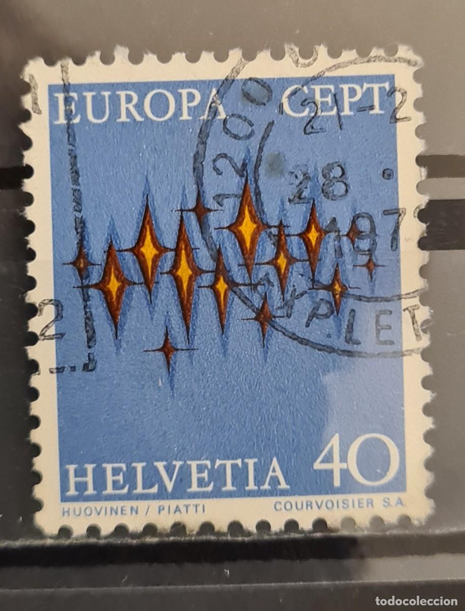 Sellos: Sello usado de Suiza 1972: Europa
