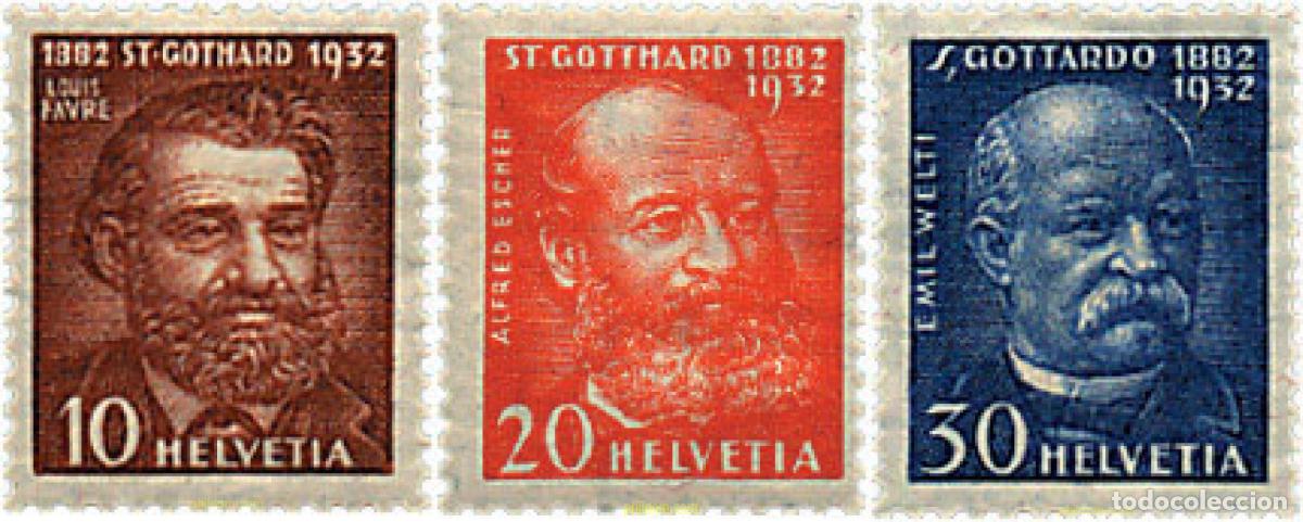 Sellos: 615869 HINGED SUIZA 1932 50 ANIVERSARIO DEL TUNEL DE SAN GOTARDO