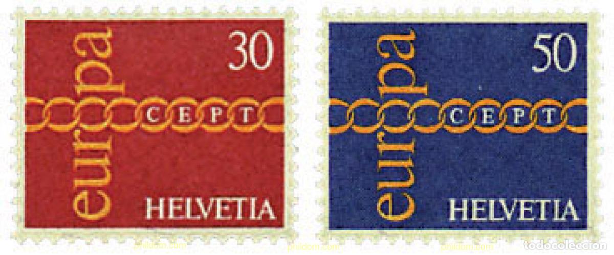 Sellos: 191945 MNH SUIZA 1971 EUROPA CEPT. FRATERNIDAD Y COOPERACION