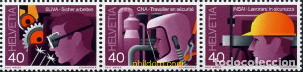 Sellos: 6415 MNH SUIZA 1978 TRABAJAR CON SEGURIDAD
