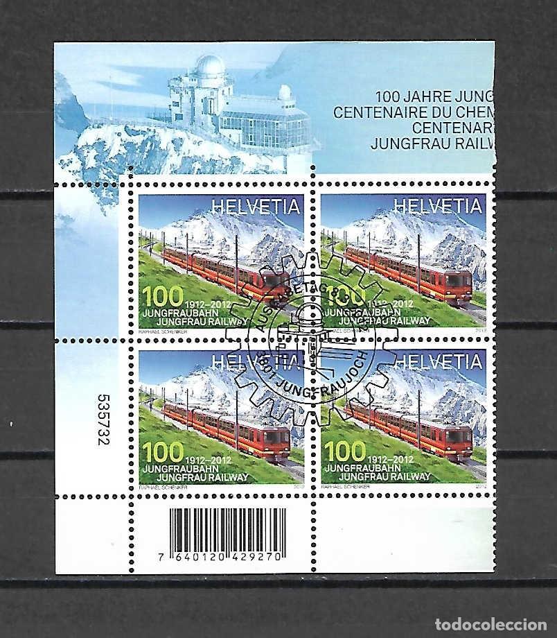 Sellos: Tren en los Alpes, Suiza. sello del a&ntilde;o 2012