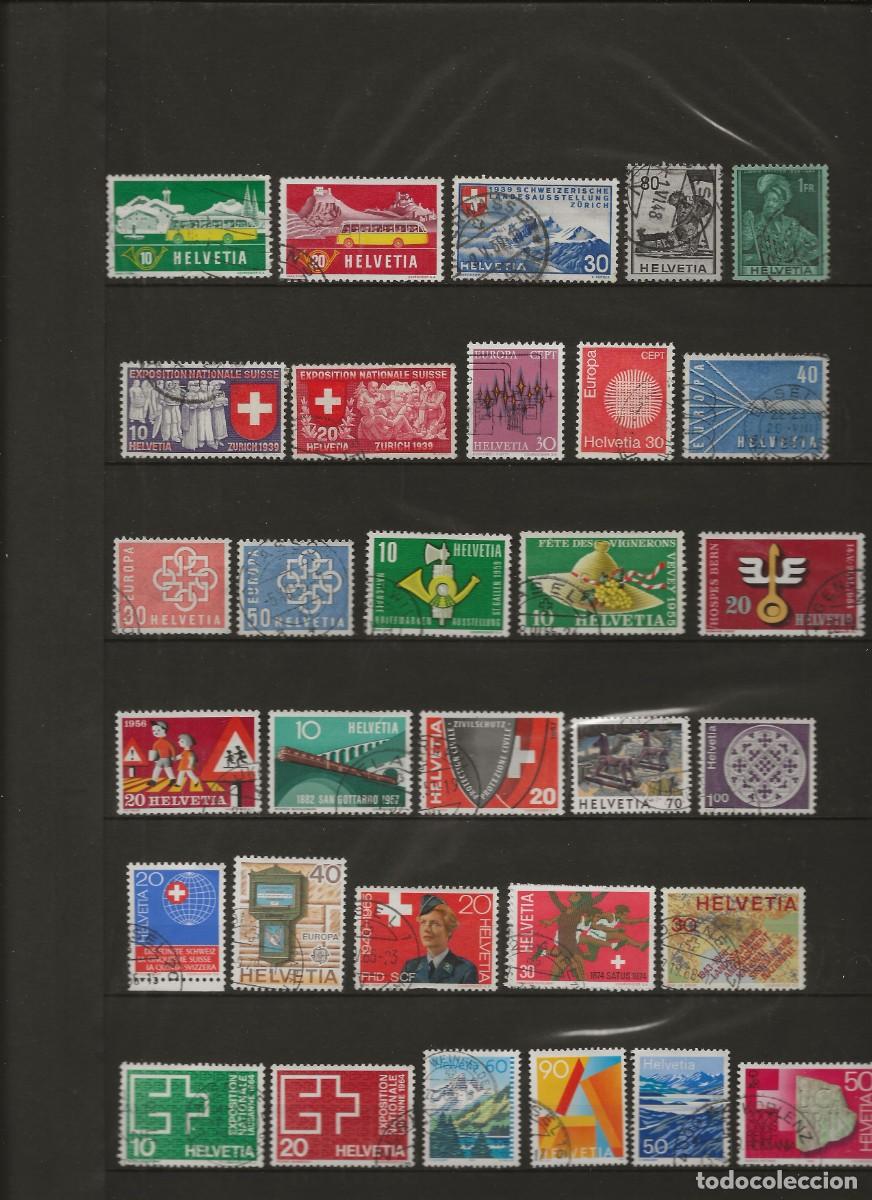 Sellos: SUISSE - LOT DE TIMBRES SUR PAGE D'ALBUM