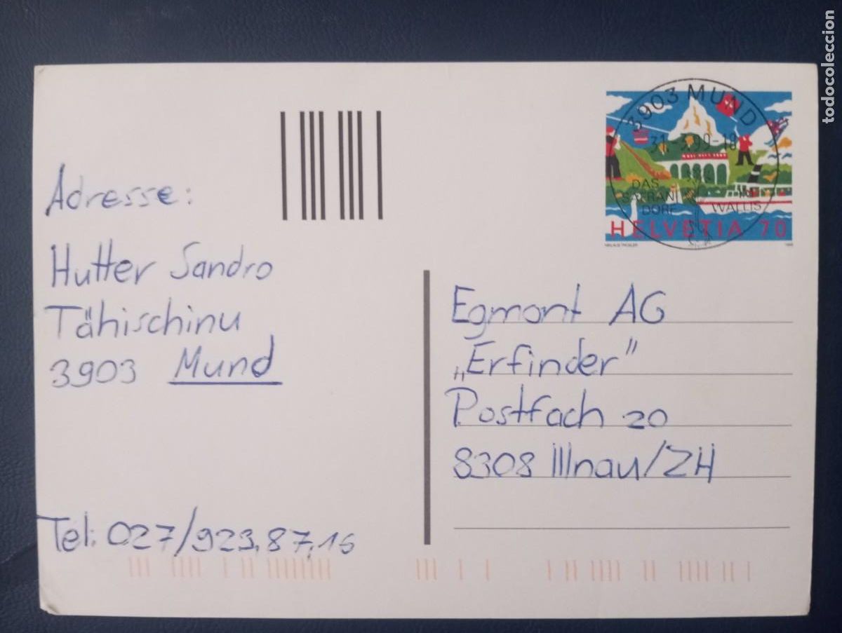 Sellos: SUIZA, 1998, ENTERO POSTAL CIRCULADO A ALEMANIA