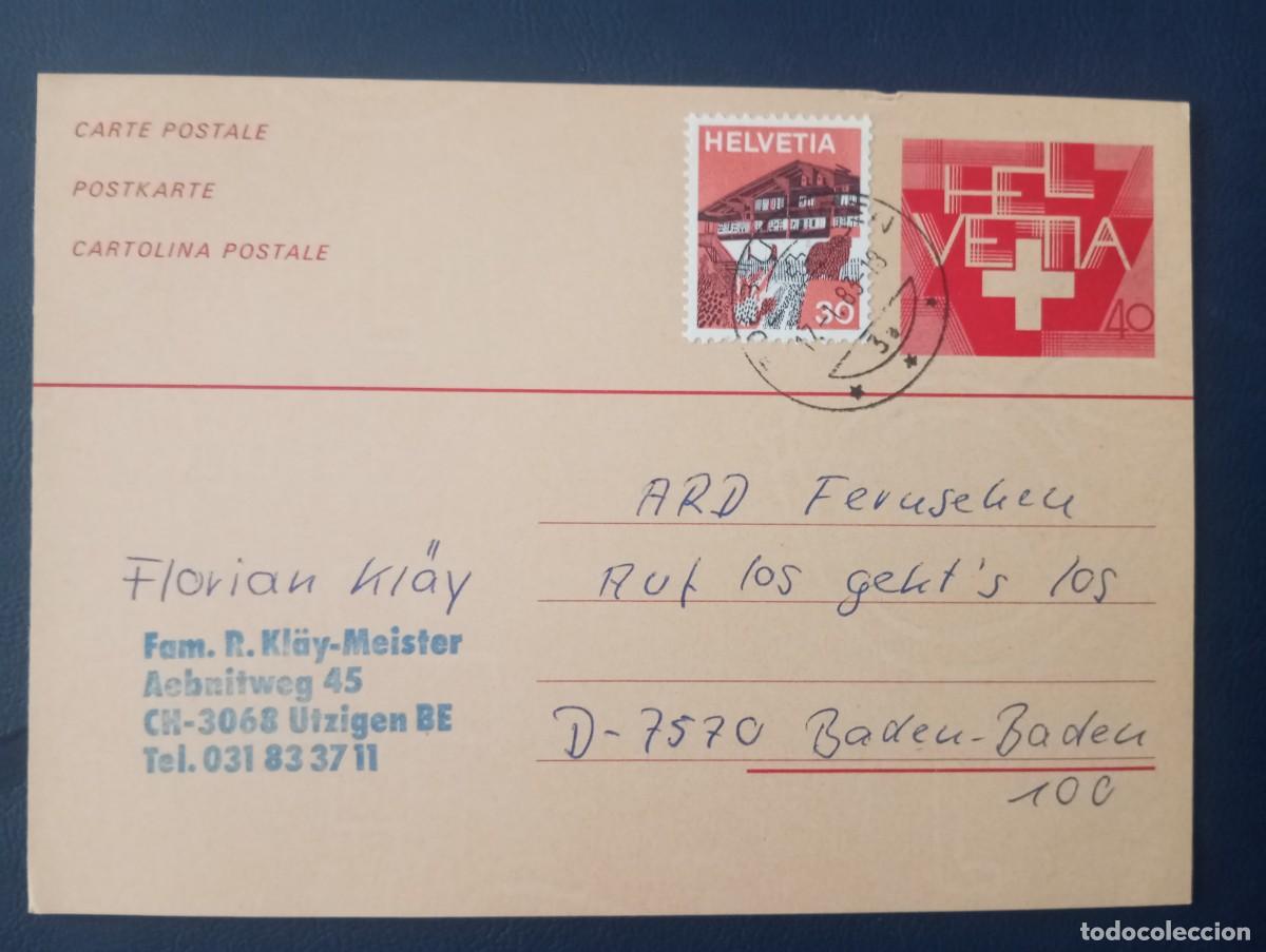 Sellos: SUIZA, 1993, ENTERO POSTAL CIRCULADO A ALEMANIA
