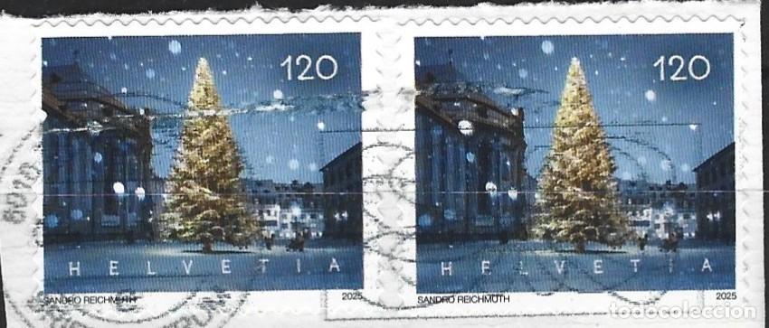 Sellos: SUIZA - 2025 - SELLO DE 1,20 CHF DE NAVIDAD - ESTAMPADO