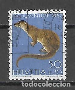 Sellos: Fauna: nutria de Suiza . sello del a&ntilde;o 1967