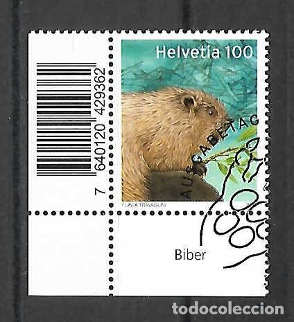 Sellos: Fauna: castor de Suiza . sello del a&ntilde;o 2012 (borde de hoja)