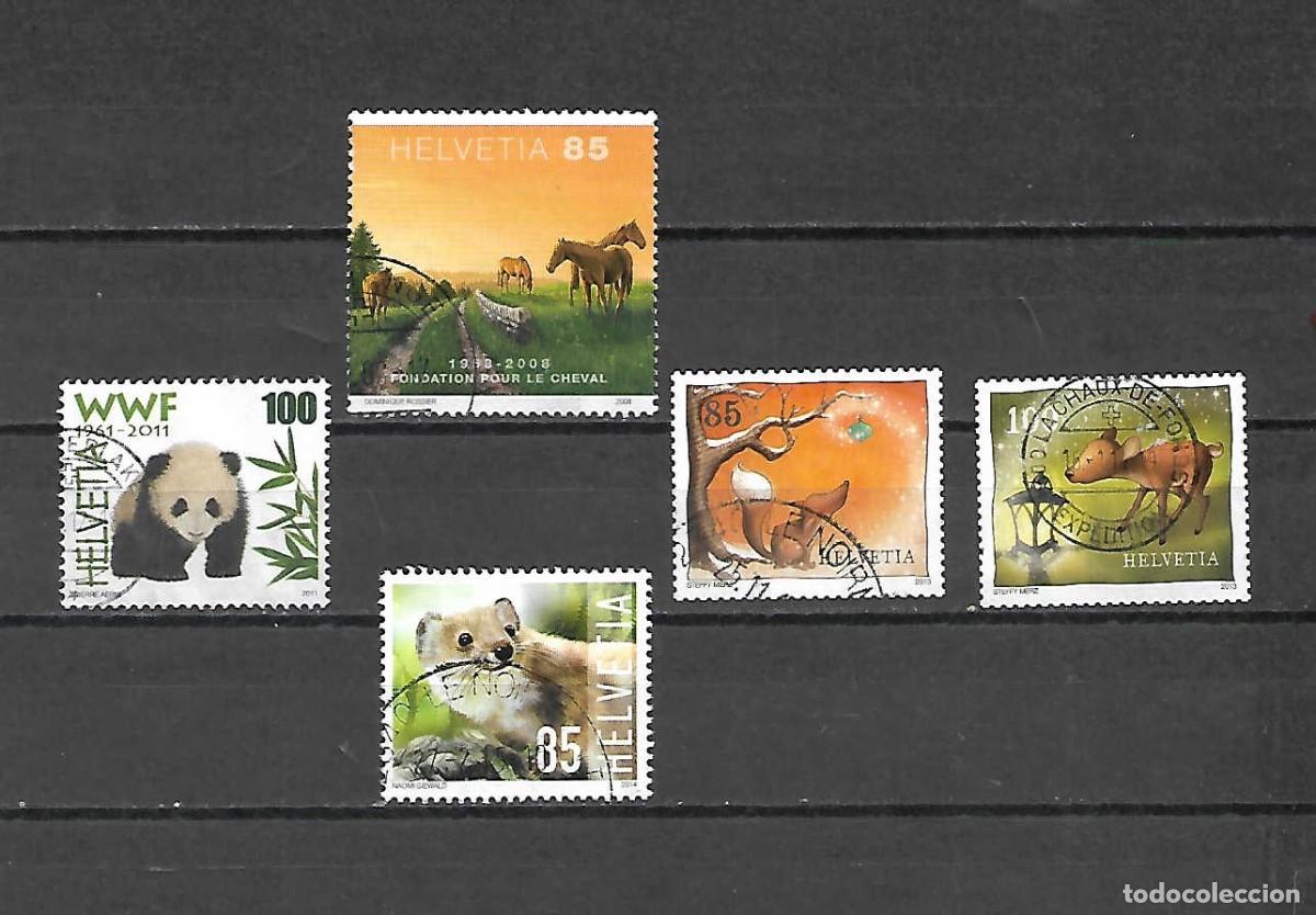 Sellos: Fauna: 5 sellos de Suiza . sello de los a&ntilde;os 2008/14