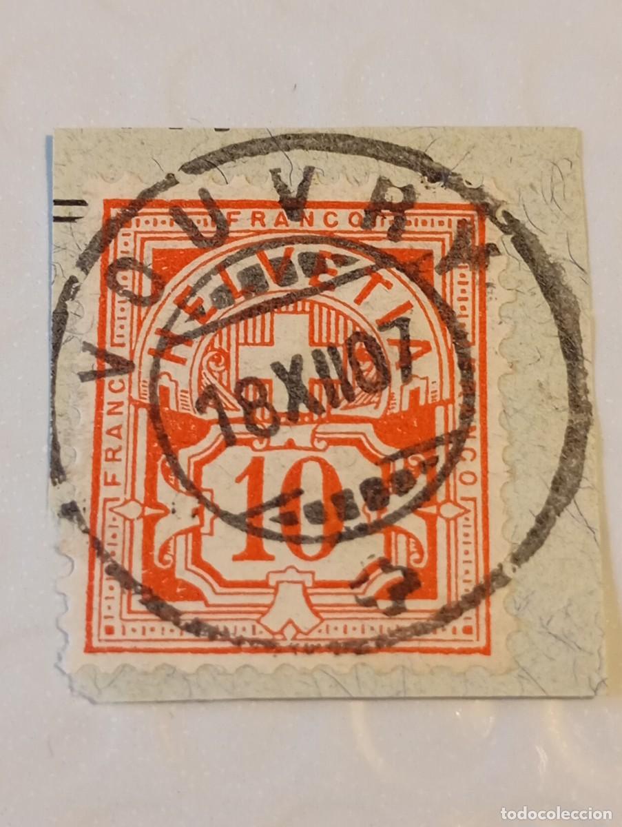 Sellos: Sello Suiza 1906 Vouvry matasello