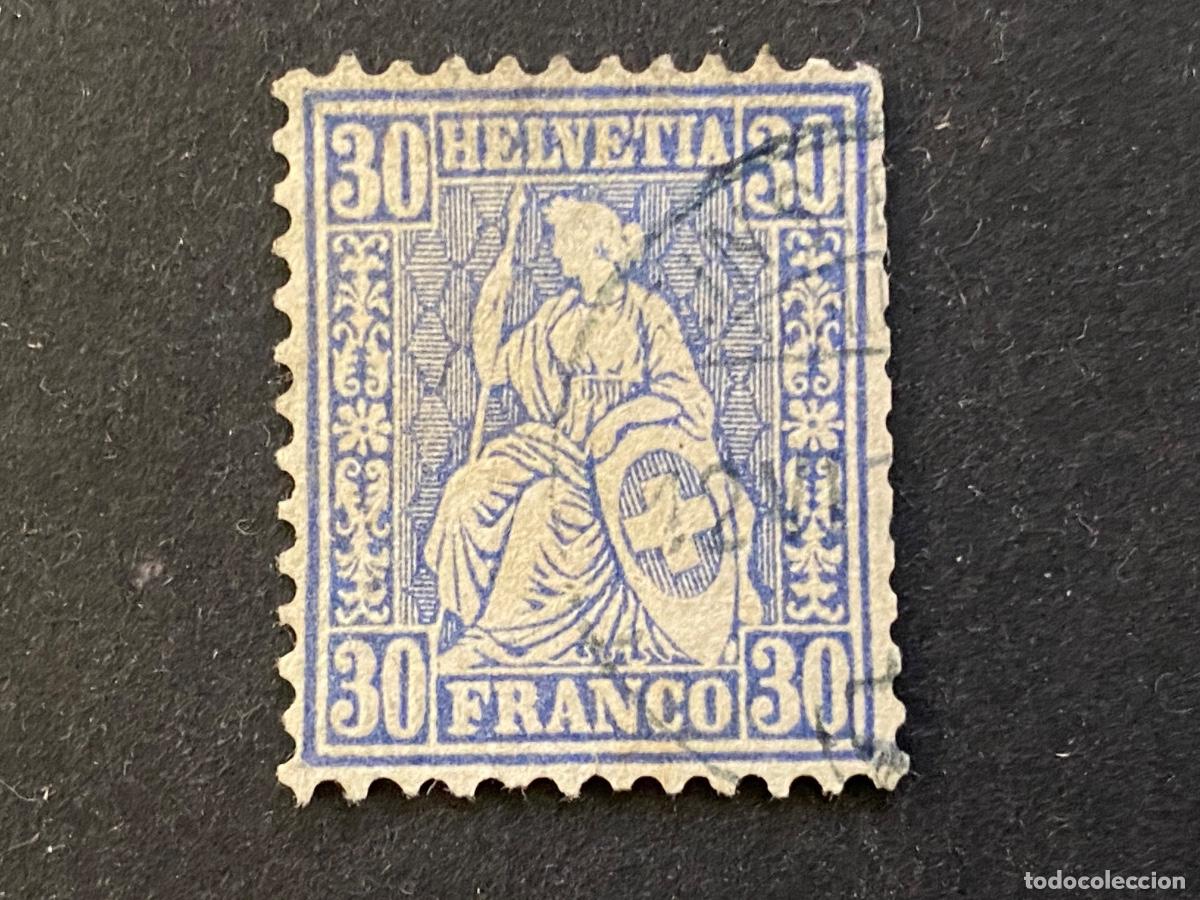 Briefmarken: Suiza 1867 sello antiguo