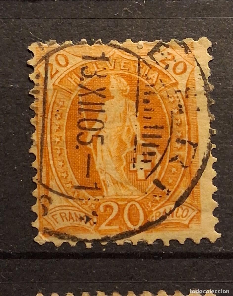 Sellos: SUIZA, 1907, CAT.YT. NO LISTADO, DENTADO 11&frac34;-12&frac14;.