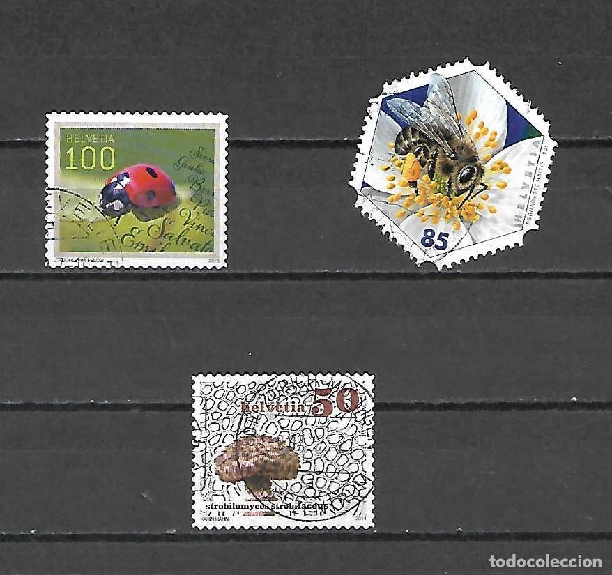 Sellos: lote de 3 sellos varios de Suiza, sellos a&ntilde;os 2011/15