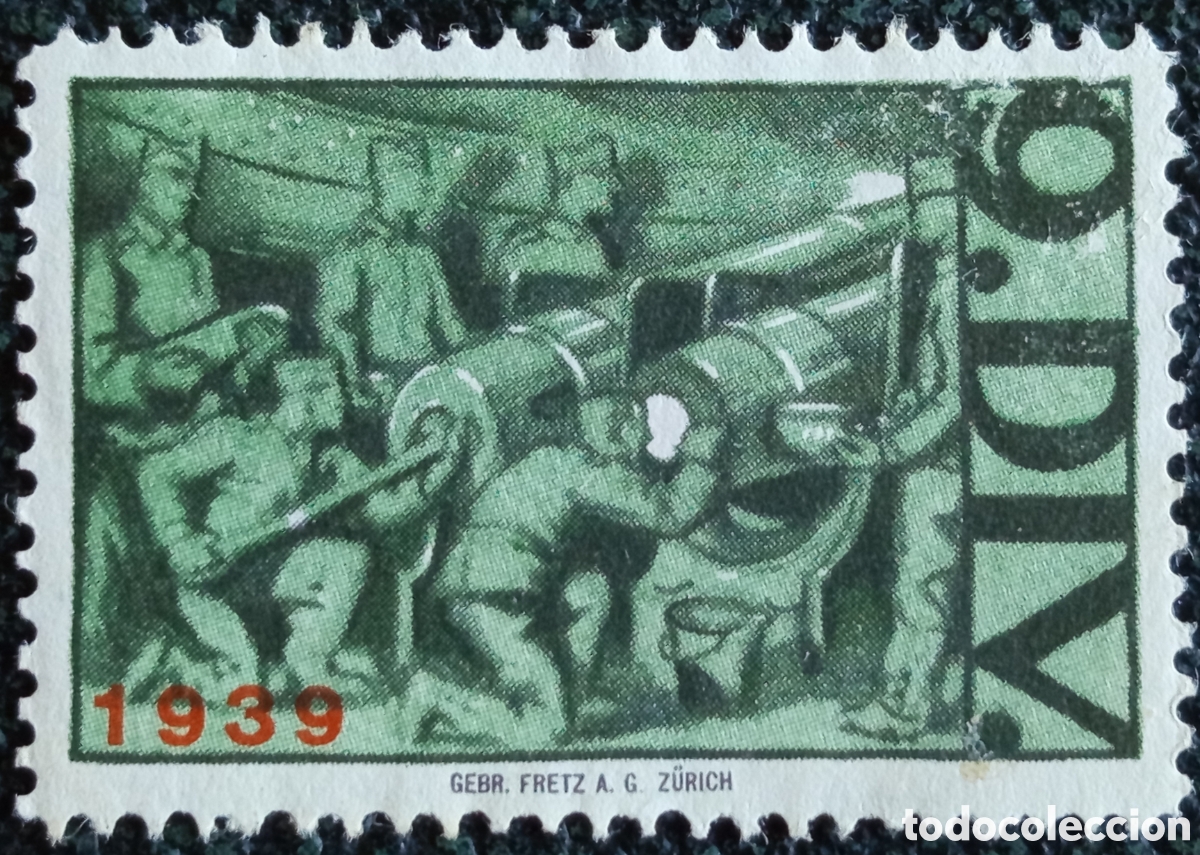Sellos: Sello Militar Suiza 1939 9 Div Artilleria Sobrecargo Wittwer Kdo 87a MH
