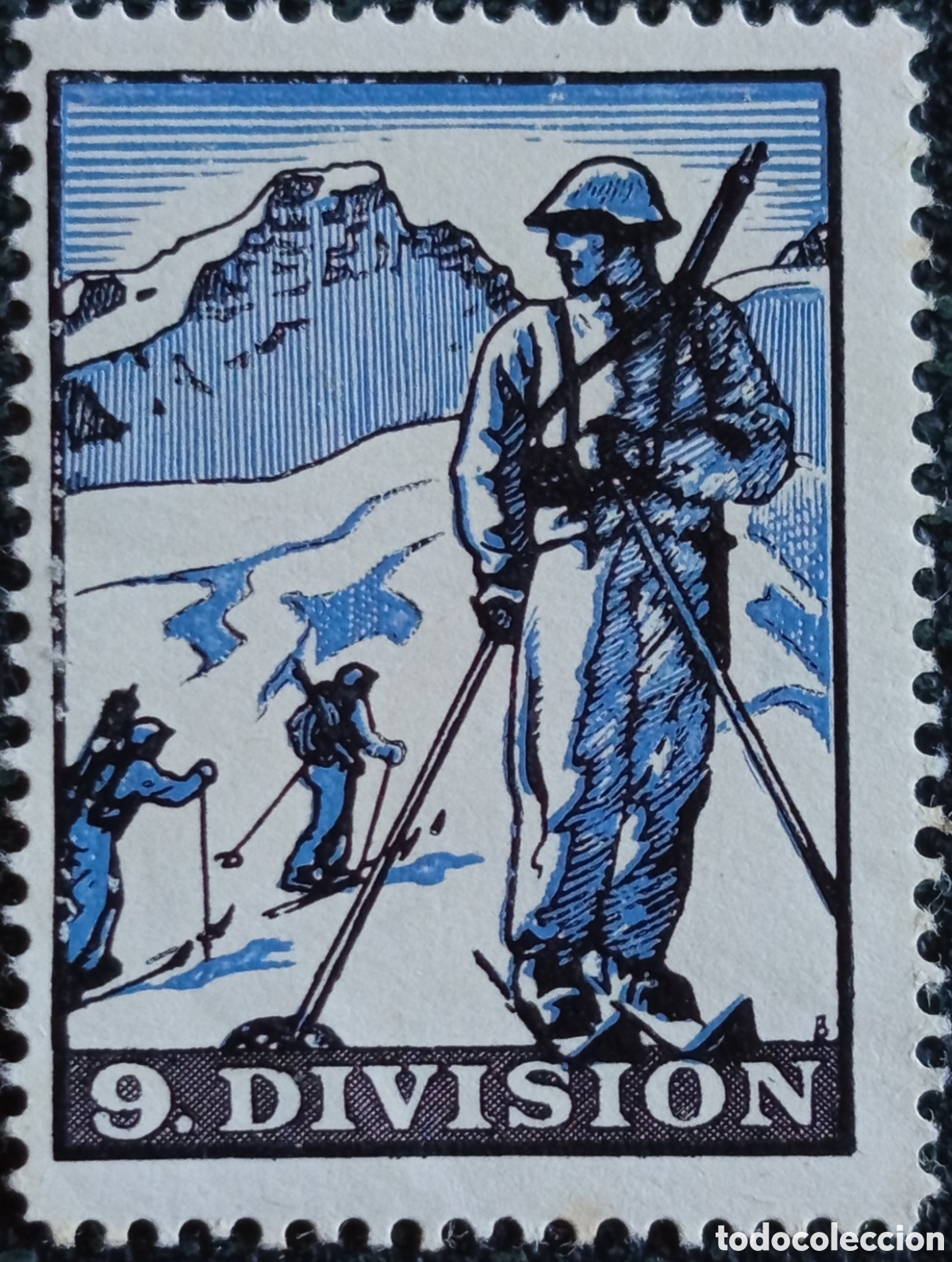 Sellos: Sello Militar Suiza 1939 9 Div Esquiadores Sobrecargo Wittwer Kdo MH