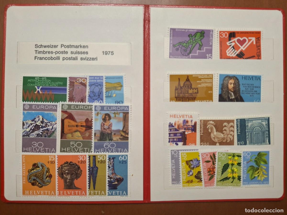 Sellos: HB961 SELLOS SUIZA a&ntilde;o 1975 completo en carpeta oficial