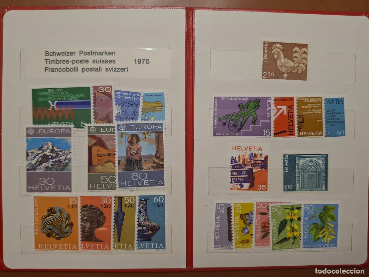 Sellos: HB962 SELLOS SUIZA a&ntilde;o 1975 completo en carpeta oficial