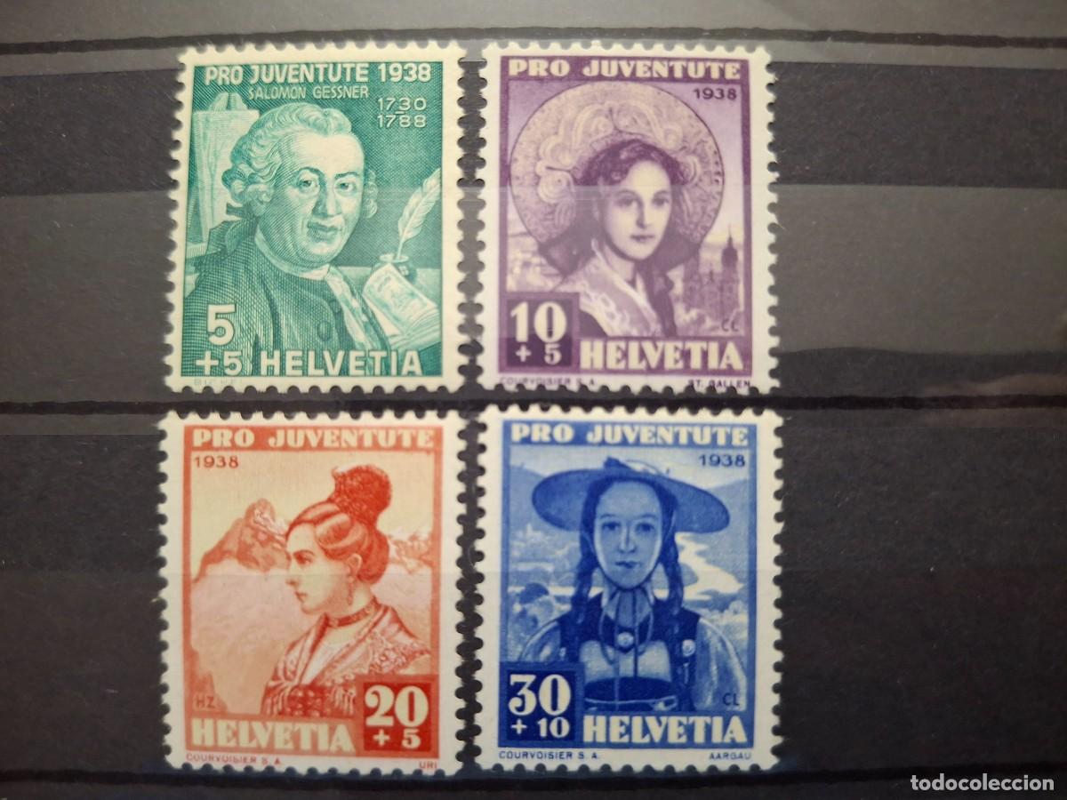 Stamps: HB1689 GRANDES SERIES MUNDIALES sellos en NUEVO** SUIZA 1938 Michel 331/334