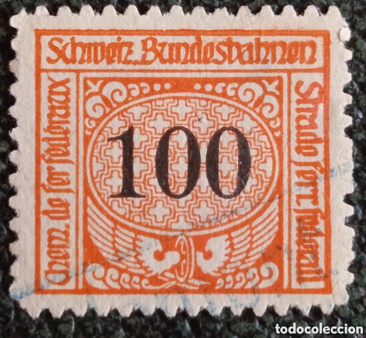 Sellos: Sello Paquetes Ferrocarril Suiza 1920 100c Nuevo (Zumstein #14 / Michel #14)