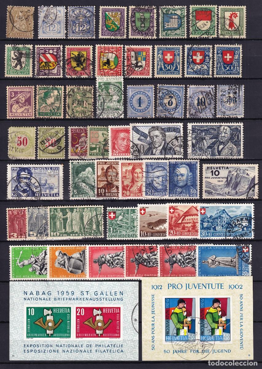 Sellos: SUIZA, Conjunto de sellos, series completas y hojas bloque, [nuevos y usados.]