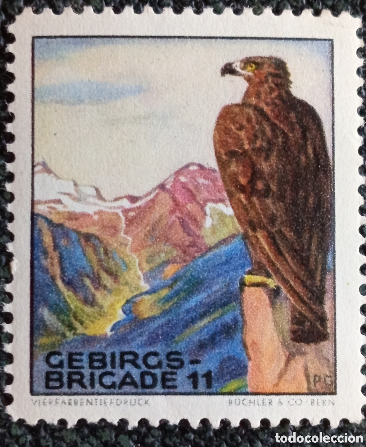Sellos: Sello de Soldado Suiza 1941 Gebirgs-Brigade 11 Tropa Monta&ntilde;a (Soldatenmarke)