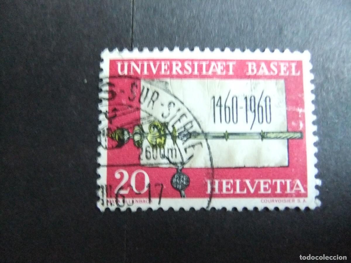 Sellos: L 114 SUIZA HELVETIA 1960 / V CENTENARIO de la UNIVERSIDAD de BALE / YVERT 640 FU