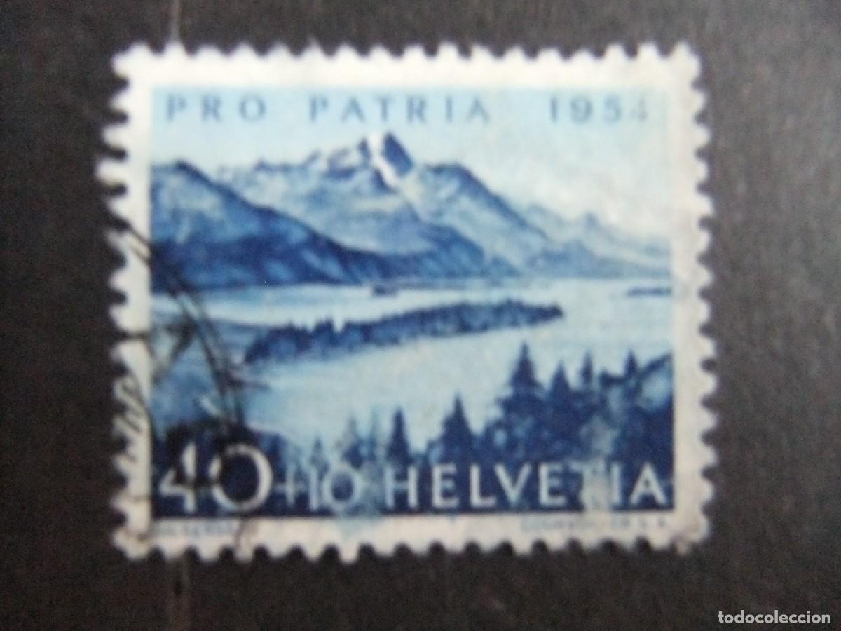 Sellos: L 114 SUIZA HELVETIA 1954 / LAGO de SILS / YVERT 552 FU