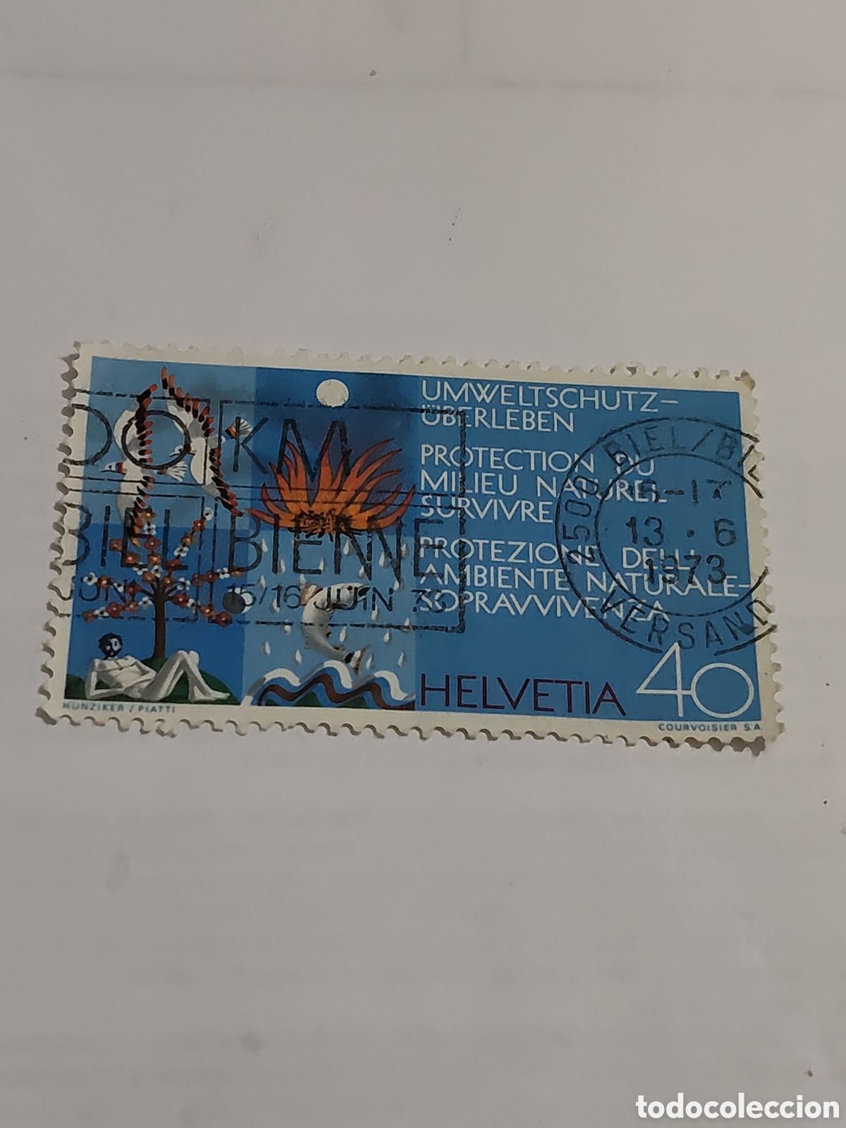 Sellos: Sello de Suiza protecci&oacute;n del medio ambiente y la supervivencia 1972