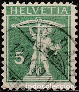 Sellos: 1909 - SUIZA - GUILLERMO TELL - YVERT 130