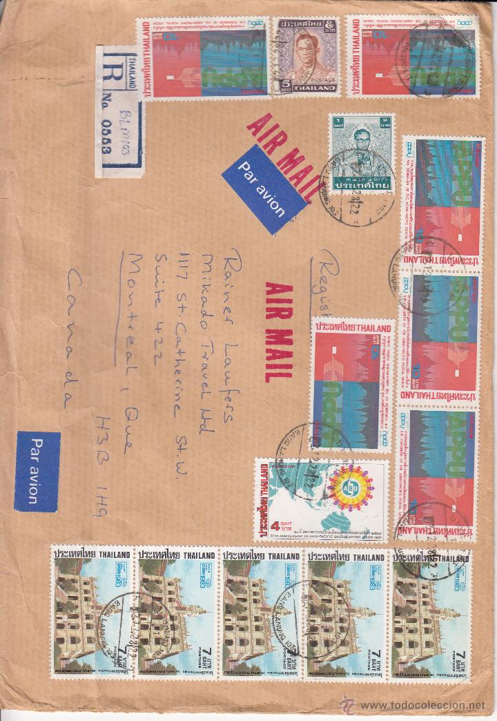 Sellos: SOBRE: 1985 TAILANDIA. CANADA - Foto 1