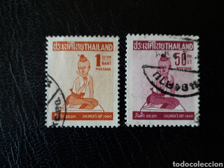 TAILANDIA YVERT 329/30 SERIE COMPLETA USADA 1960 DÍA DE LA INFANCIA PEDIDO MÍNIMO 3€ (Sellos - Extranjero - Asia - Tailandia)