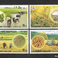 Sellos: SD)1999 THAILAND THE CULTIVATION OF RICE, 4 TIMBERS MNH