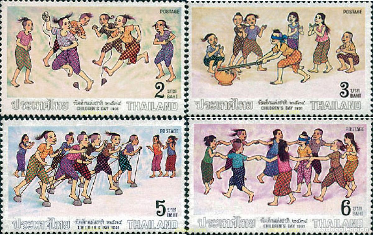 Sellos: 90696 MNH TAILANDIA 1991 JUEGOS INFANTILES