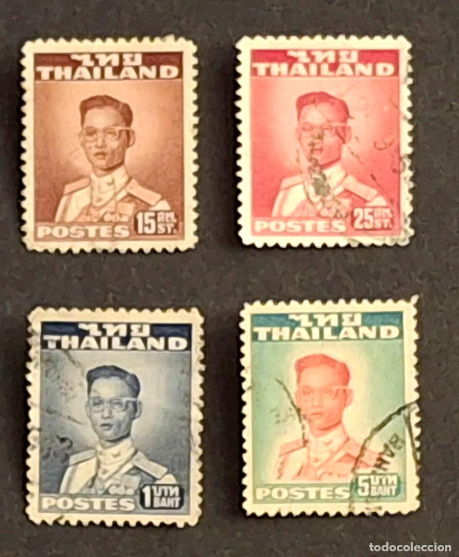 Sellos: 1950, Tailandia 4 sellos del Rey Bhumibol Adulyadej