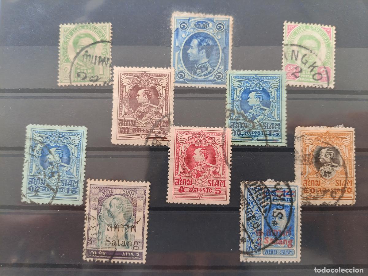 Sellos: Siam, Thailandia. Lote de sellos antiguos